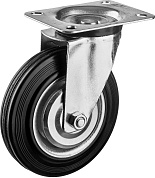 ЗУБР d=160 мм, г/п 145 кг, игольчатый подшипник, поворотное колесо резина/металл, Профессионал (30936-160-S)30936-160-S