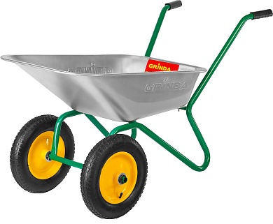 GRINDA GB-2, 80 л, 120 кг, двухколесная, оцинкованная сталь, садовая тачка (422400)422400_z01