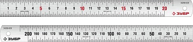 ЗУБР Про-20, длина 0,20 м, Усиленная нержавеющая линейка (34280-020)34280-020