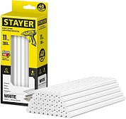 STAYER White белые 11х200 мм, 40 шт, Клеевые стержни (2-06821-W-S40)2-06821-W-S40