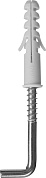 ЗУБР ЕВРО 12х60 / 8х85 мм, распорный дюбель полипропиленовый с шурупом-крюком, 30 шт (30675-12-60)30675-12-60