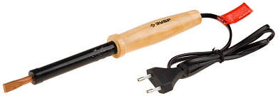 ЗУБР 100Вт клин, Электропаяльник с деревянной рукояткой (55405-100_z01)55405-100_z01