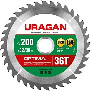 URAGAN Optima 200х32/30мм 36Т, диск пильный по дереву36801-200-32-36_z01