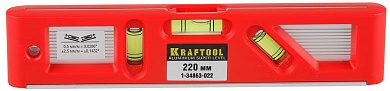 KRAFTOOL Director 220 мм, Магнитный компактный уровень (1-34863-022)1-34863-022