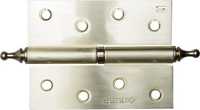 ЗУБР 100х75х2.5 мм, разъемная, правая, цвет матовая латунь (SB), 2 шт, карточная петля (37605-100-3R)37605-100-3R