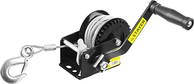 STAYER MAXPull, 0.5т, 8 м, Ручная барабанная тросовая лебедка (43112-0.5)43112-0.5