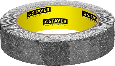 STAYER 25 мм х 5м, черная, противоскользящая, Клейкая лента, PROFESSIONAL (12270-25-05)12270-25-05