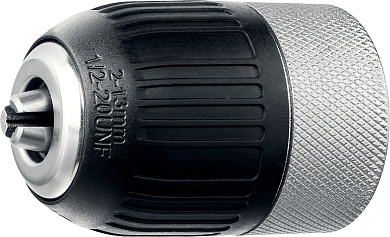 Патрон STAYER ″PROFESSIONAL″ быстрозажимной, 13 мм, с фиксатором зажима сверла, для дрели, комбинированный корпус, посадочная резьба 1/2″, Д 2,0-13мм29050-13-1/2