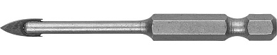 ЗУБР 3 мм, 2х кромка, HEX 1/4, Сверло по стеклу и кафелю (29840-03)29840-03