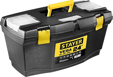 STAYER VEGA-24, 610 х 320 х 300 мм, (24″), Пластиковый ящик для инструментов (38105-21)38105-21_z03