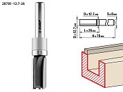 ЗУБР 12.7x26мм, хвостовик 8мм, фреза пазовая прямая с верхним подшипником28781-12.7-26
