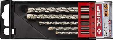 ЗУБР Мастер 5 шт: d 4-5-6-8-10 мм набор сверл по бетону2922-H5