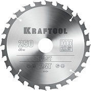 KRAFTOOL Fast 250х30мм 24Т, диск пильный по дереву36950-250-30
