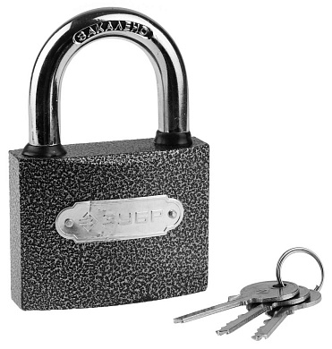 ЗУБР 75 мм, металлический корпус, навесной замок (3712-75)3712-75