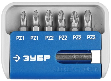 ЗУБР 7 шт, Набор бит с магнитным адаптером (26042-H7)26042-H7