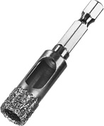 ЗУБР АВК d 12 мм (HEX 1/4″, 15 мм кромка), Вакуумное алмазное трубчатое сверло, Профессионал (29865-12)29865-12