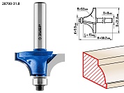 Кромочная калевочная фреза ЗУБР Профессионал №1, 31.8x15 мм, радиус 9.5 мм28700-31.8