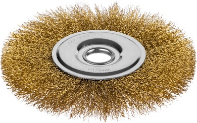 MIRAX 175 мм, витая латунированная стальная проволока, 0.3 мм, Щетка-крацовка дисковая (35141-175)35141-175