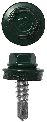 ЗУБР СКМ 6005 25 х 5.5 мм, зел. насыщ., кровельный саморез, 1800 шт (4-300310-55-025-6005)4-300310-55-025-6005 ЗУБР СКМ 6005 25 х 5.5 мм, зел. насыщ., кровельный саморез, 1800 шт (4-300310-55-025-6005)4-300310-55-025-6005