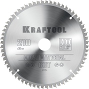 KRAFTOOL Multi Material 210х30мм 64Т, диск пильный по алюминию36953-210-30