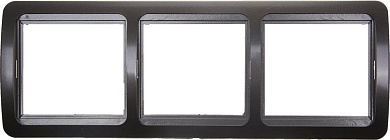СВЕТОЗАР Гамма, горизонтальная цвет темно-серый металлик тройная, Накладная панель (SV-54148-DM)SV-54148-DM