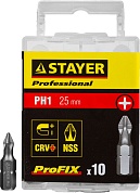 STAYER ProFix PH1 25 мм, 10 шт, Набор бит (26201-1-25-10)26201-1-25-10_z01