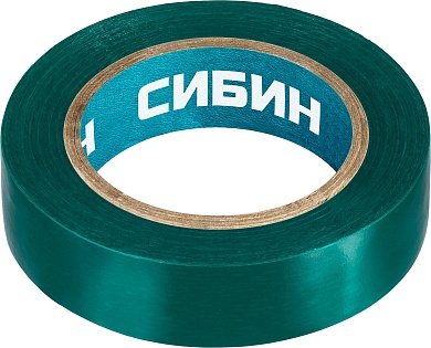 СИБИН 15 мм х 10 м, Изоляционная лента пвх зеленая (1235-4)1235-4