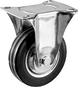 ЗУБР d=100 мм, г/п 70 кг, игольчатый подшипник, неповоротное колесо резина/металл, Профессионал (30936-100-F)30936-100-F