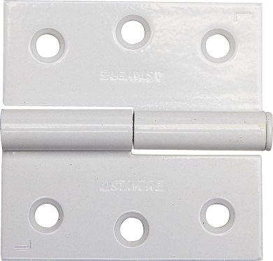 STAYER 75x75x2.4 мм, разъемная, левая, цвет белый, карточная петля (37613-75-2L)37613-75-2L