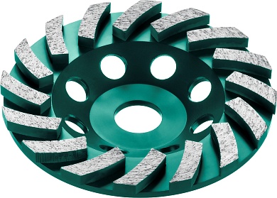 Kraftool Turbo d 125 мм, Сегментная алмазная шлифовальная чашка, INDUSTRIAL (33368-125)33368-125