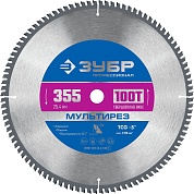 ЗУБР Мультирез 355х25.4мм 100Т, диск пильный по алюминию36907-355-25.4-100_z01