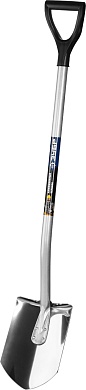 ЗУБР Артель-НС, 280х190х1200мм, полотно 2мм, нержавеющая сталь, закалено, алюминиевый изогнутый черенок, штыковая лопата, ПРОФЕССИОНАЛ (4-39407)39407_z01
