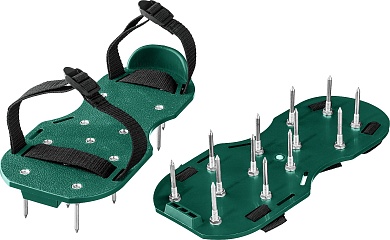 GRINDA GA-26, 26 стальных шипов, длина 50 мм, для газона, ножной аэратор (422111)422111