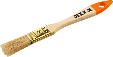 DEXX 20 мм, 3/4″ натуральная щетина, деревянная ручка, флейцевая, Плоская кисть (0100-020)0100-020_z02