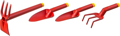 GRINDA 4 предмета: 2 совка, рыхлитель, мотыга-рыхлитель, садовый набор (421360-H4)421360-H4