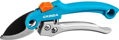 GRINDA P-51, 200 мм, закаленная сталь, шестерённая передача, двухкомпонентные рукоятки, покрытие ПВХ, плоскостной секатор, PROLine (423451)423451