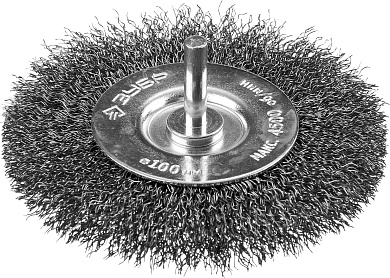 ЗУБР 100 мм, витая стальная проволока, 0.3 мм, Щетка дисковая, Профессионал (35198-100)35198-100_z02