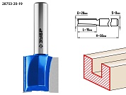 ЗУБР 20x19мм, хвостовик 8мм, фреза пазовая прямая28753-20-19