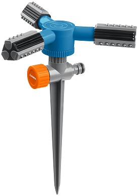 GRINDA RR-P, 75 м, 2 полив, 3 сопла, на пике, ударопрочный пластик, круговой распылитель, PROLine (40341)40341_z03