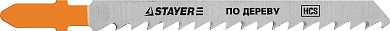 STAYER T101D, T-хвост., HCS сталь, по дереву/ДСП/ДВП, шаг зуба 4мм, (6TPI), раб. длина 75мм, 2шт, Полотна для лобзика, Professional (15990-4)15990-4_z02