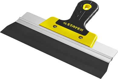STAYER ProFLat 250 мм, усиленная алюминиевая направляющая двухкомпонентная ручка, анодированный, Фасадный шпатель, PROFESSIONAL (10045-25)10045-25