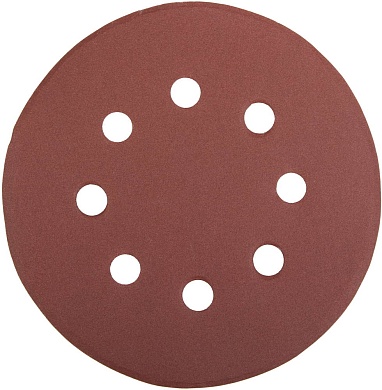 Круг шлифовальный универсальный STAYER ″MASTER″ из абразивной бумаги на велкро основе, 8 отверстий, Р320, 125мм, 5шт35452-125-320