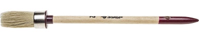 ЗУБР УНИВЕРСАЛ 20 мм, светлая натуральная щетина, деревянная ручка, Круглая кисть, МАСТЕР (01501-20)01501-20