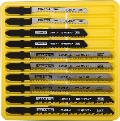 STAYER T-хвост., по дереву и металлу, 10шт., Полотна для лобзика МАСТЕР №2 (15981-H10-2)15981-H10-2