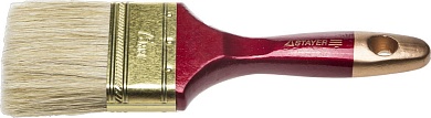 STAYER Universal 75 мм, 3″ светлая натуральная щетина, деревянная ручка, Плоская кисть, PROFESSIONAL (0104-075)0104-075
