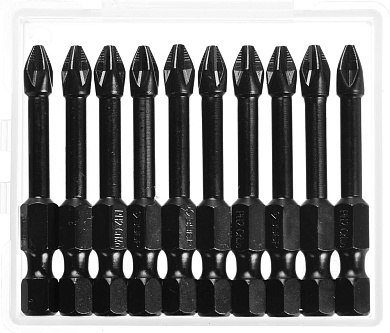 ЗУБР 10 шт, PH 2, 50 мм, Ударные биты (26021-2-50-S10)26021-2-50-S10
