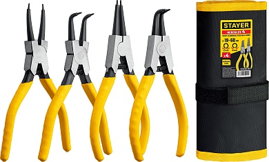 STAYER HERCULES-4 4 шт, 160 мм, Набор съемников стопорных колец (22830-H4)22830-H4