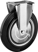 ЗУБР d=250 мм, г/п 210 кг, игольчатый подшипник, неповоротное колесо резина/металл, Профессионал (30936-250-F)30936-250-F