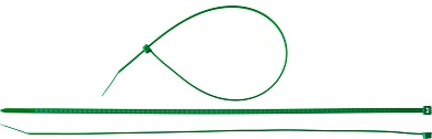 ЗУБР КС-З1 3.6 x 300 мм, нейлон РА66, кабельные стяжки зеленые, 100 шт, Профессионал (309060-36-300)309060-36-300