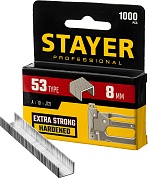 STAYER тип 53 (A/10/JT21) 8 мм, 1000 шт, калибр 23GA, скобы для степлера (3159-08)3159-08_z02